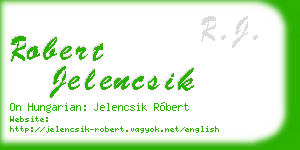robert jelencsik business card